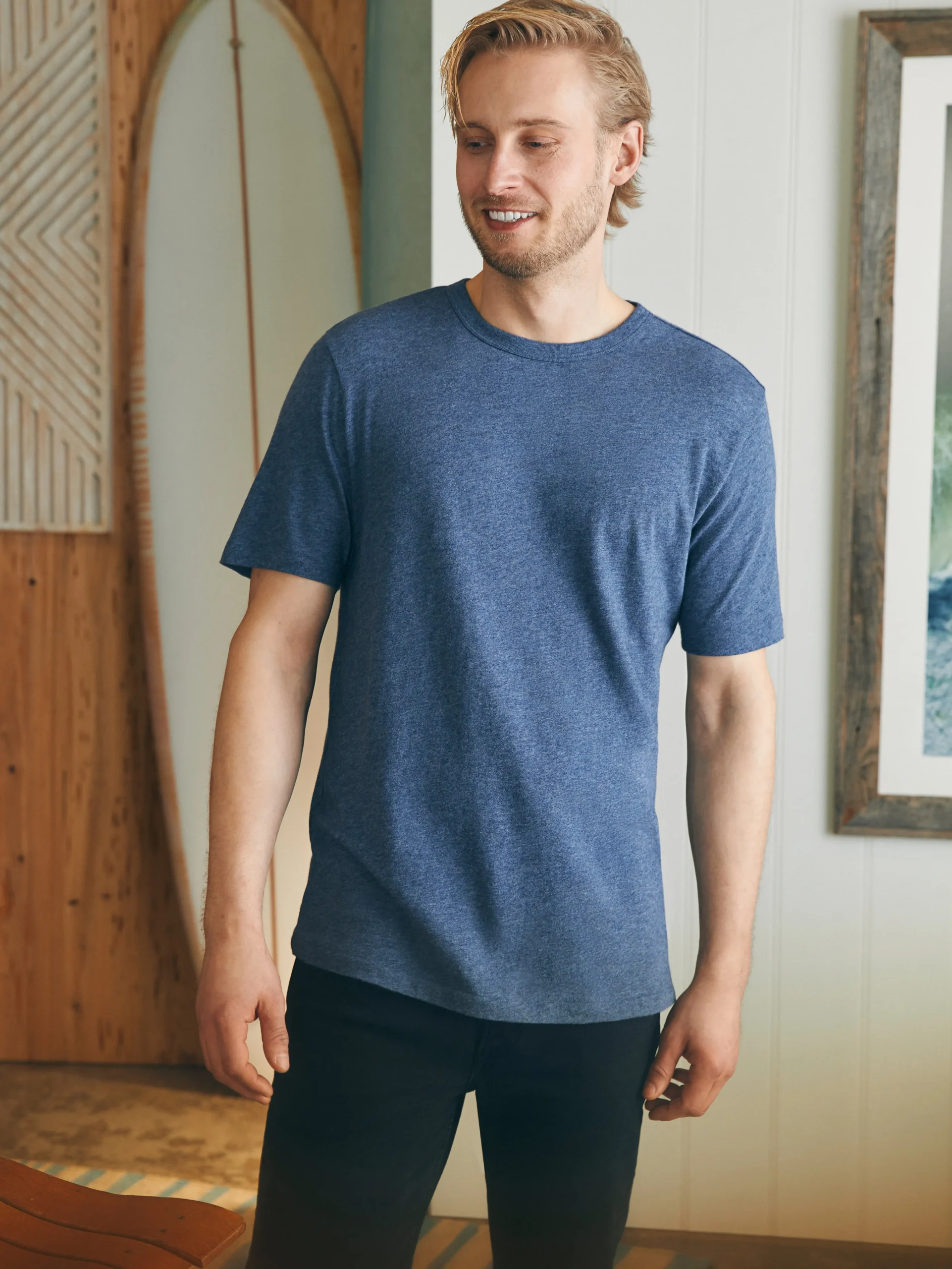 Faherty Brand Short-Sleeve Vintage Chambray Tee -^ T-Shirts & Henleys