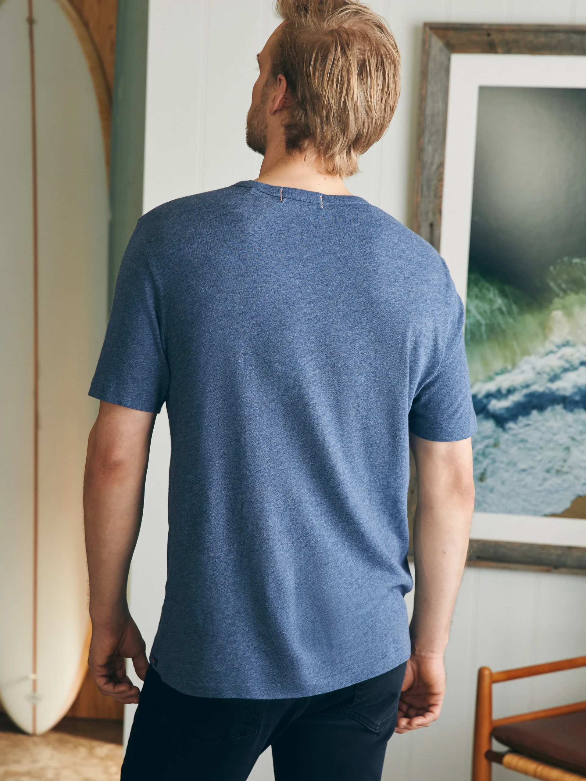 Faherty Brand Short-Sleeve Vintage Chambray Tee -^ T-Shirts & Henleys