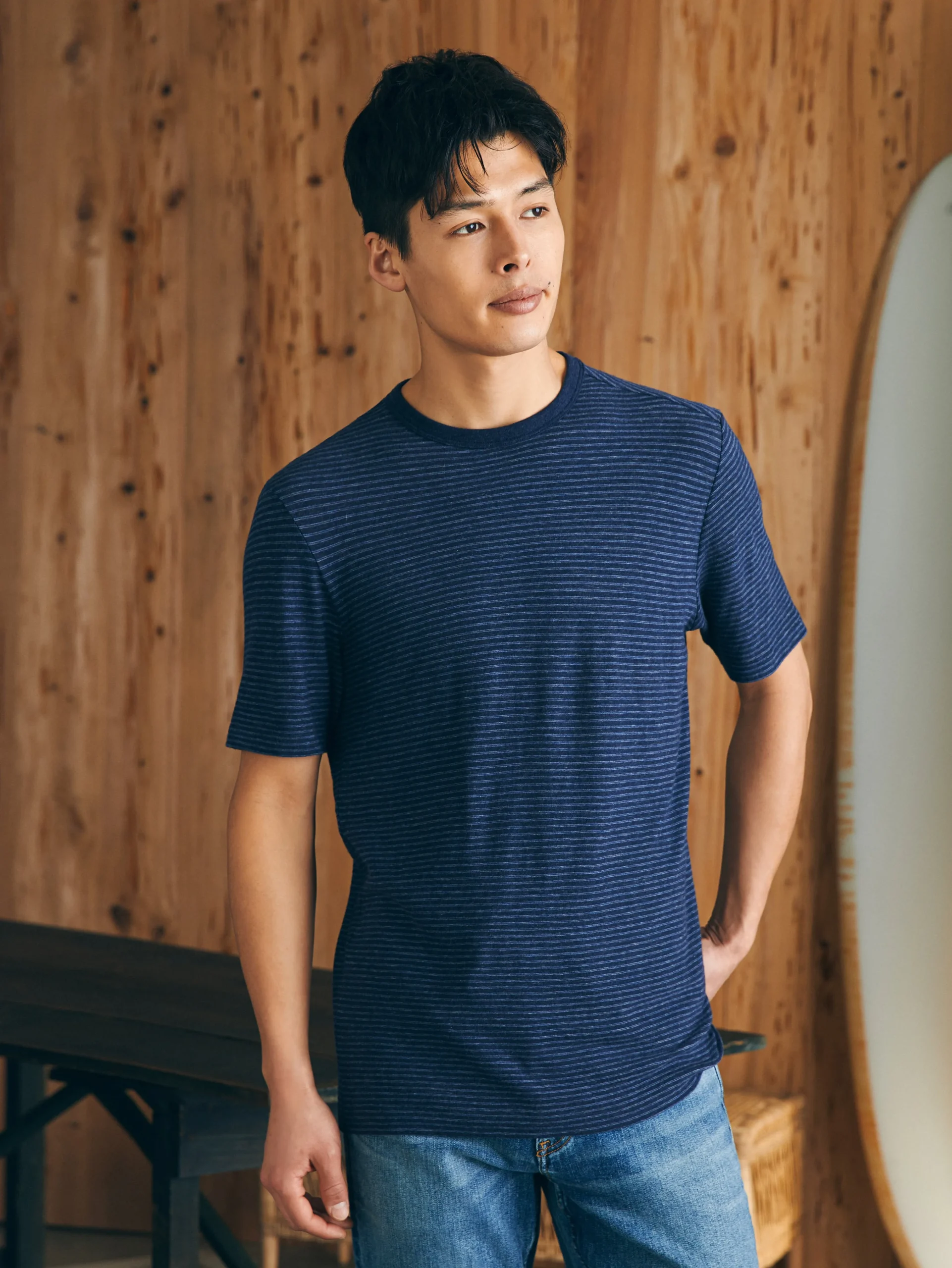Faherty Brand Short-Sleeve Vintage Chambray Tee -^ T-Shirts & Henleys