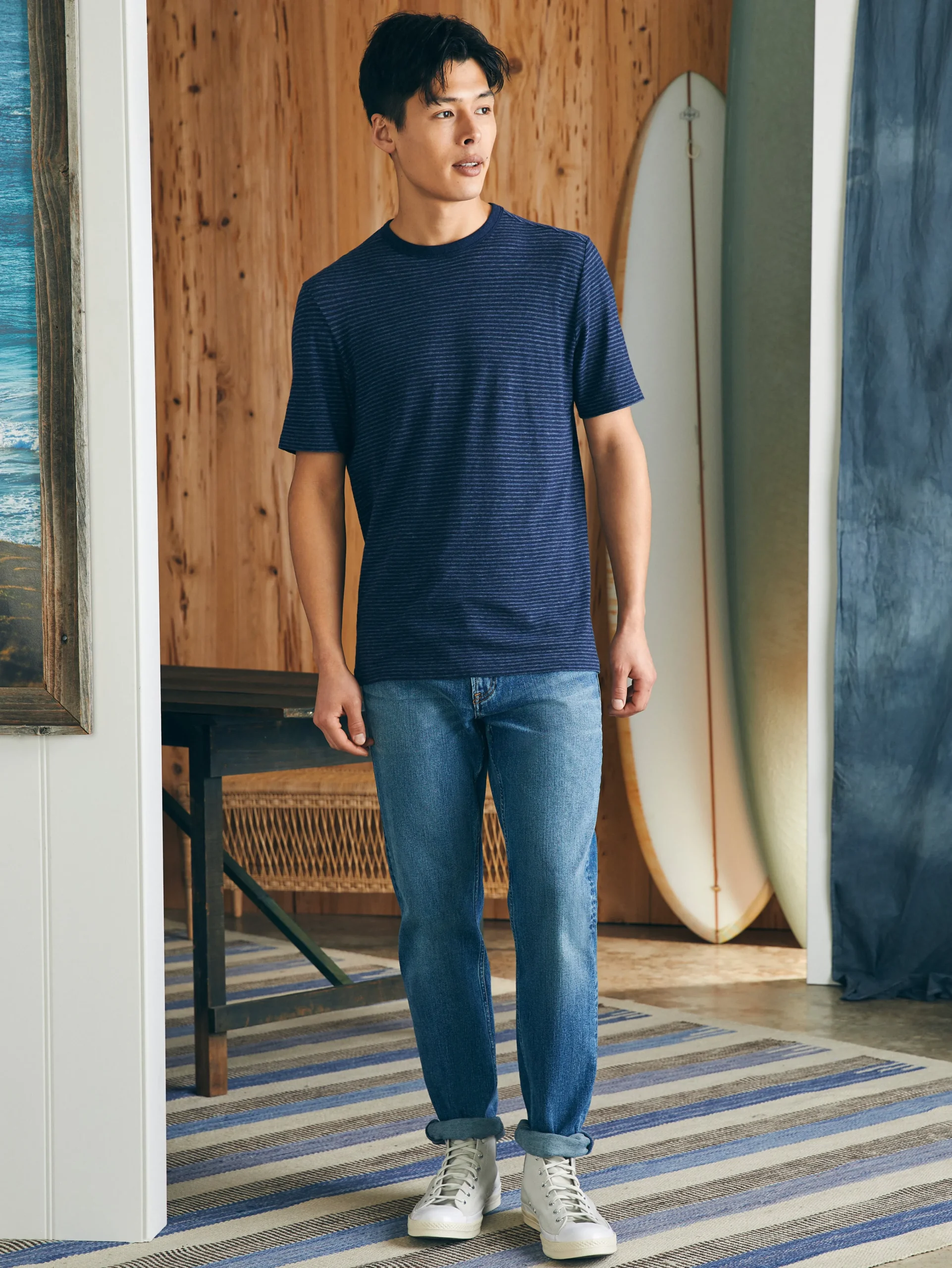 Faherty Brand Short-Sleeve Vintage Chambray Tee -^ T-Shirts & Henleys