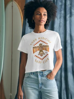 Faherty Brand Steven Paul Judd Good Medicine Sunwashed Slub Tee -^Women T-Shirts