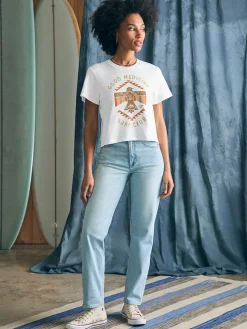 Faherty Brand Steven Paul Judd Good Medicine Sunwashed Slub Tee -^Women T-Shirts