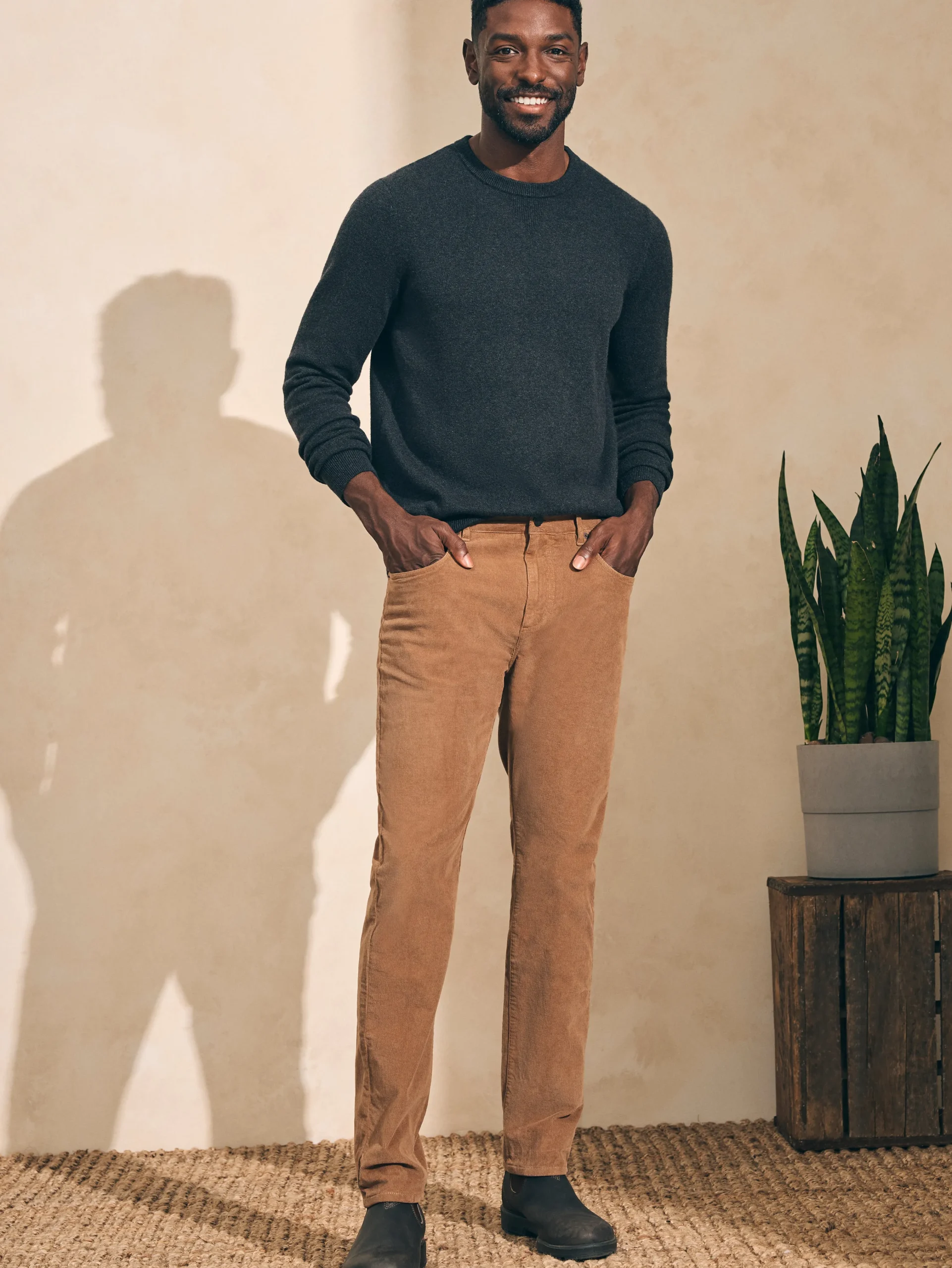 Faherty Brand Stretch Corduroy 5-Pocket Pant (32" Inseam) -^ Pants