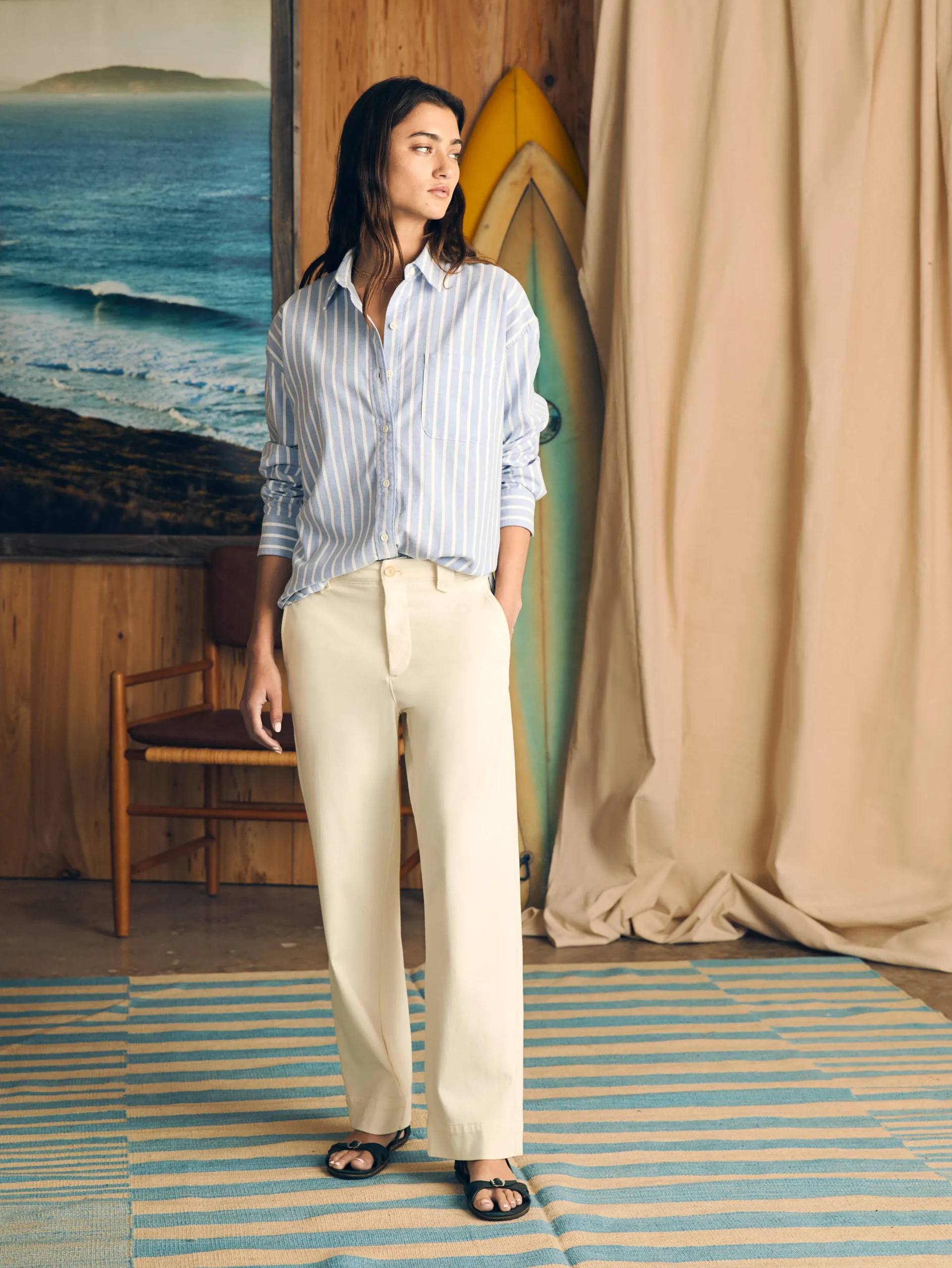 Faherty Brand Stretch Oxford Relaxed Shirt -^Women Shirts & Tops