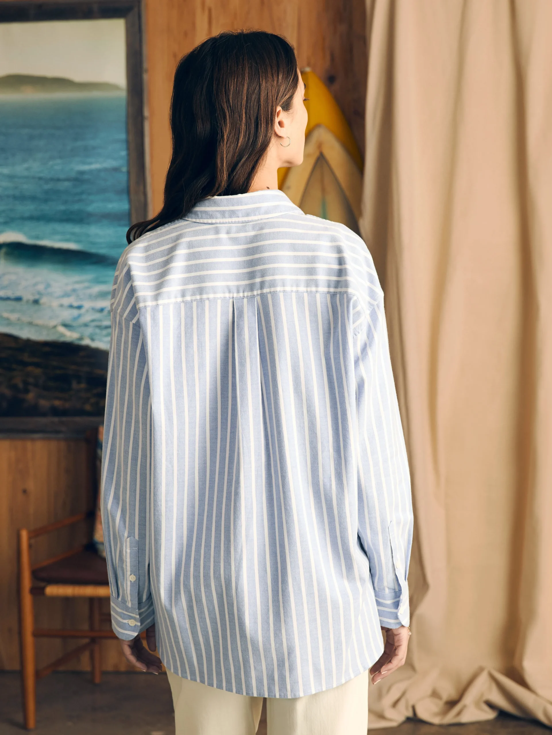 Faherty Brand Stretch Oxford Relaxed Shirt -^Women Shirts & Tops