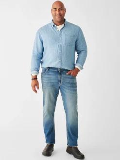 Faherty Brand Stretch Terry Indigo 5-Pocket Pant (32