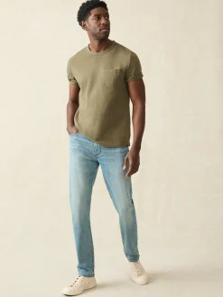Faherty Brand Stretch Terry Indigo 5-Pocket Pant -^ Pants