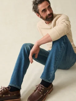 Faherty Brand Stretch Terry Indigo 5-Pocket Pant -^ Pants