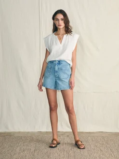 Faherty Brand Stretch Terry Patch Pocket Short -^Women Shorts & Skirts