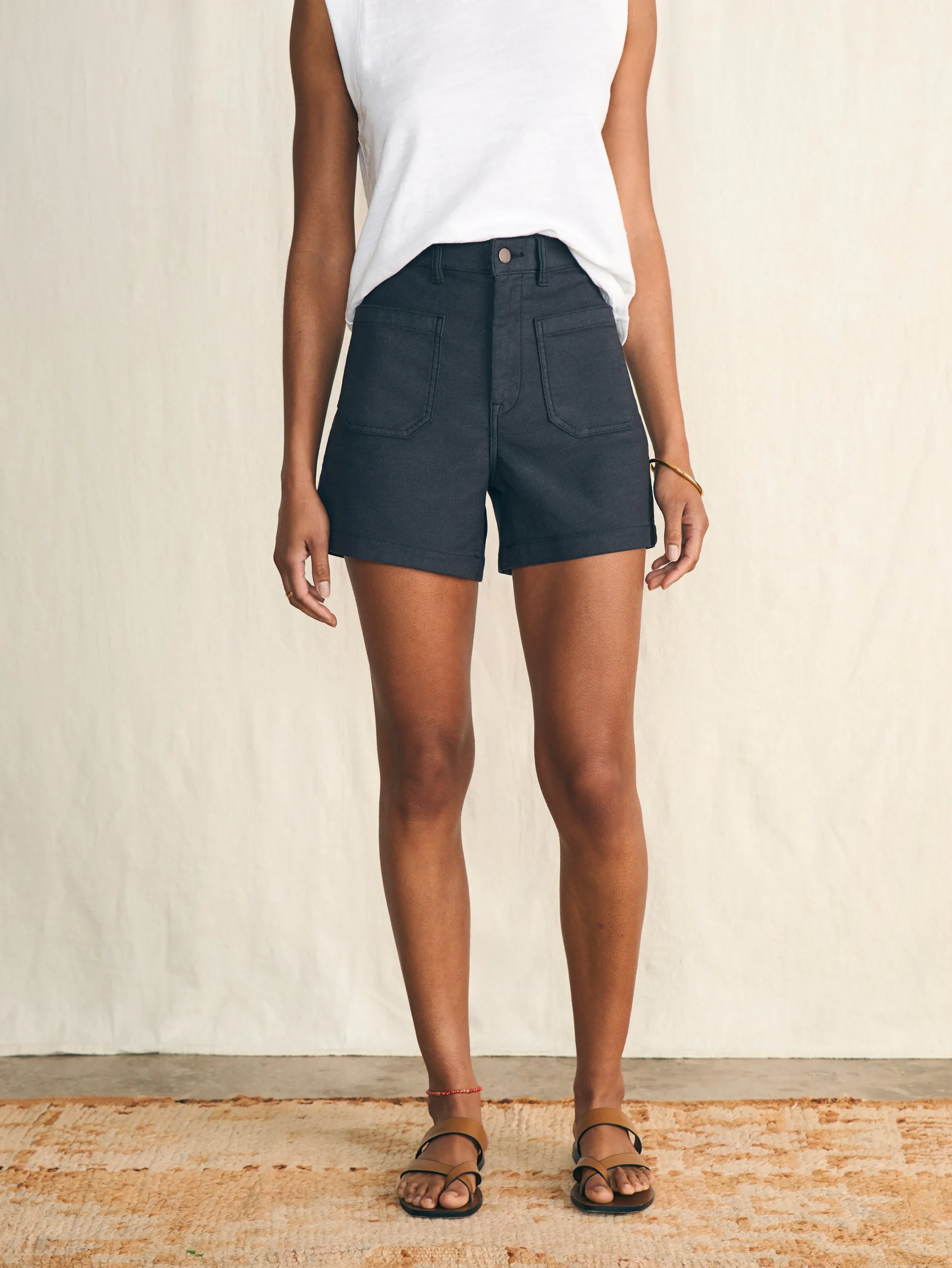 Faherty Brand Stretch Terry Patch Pocket Short -^Women Shorts & Skirts