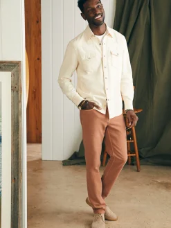 Faherty Brand Stretch Terry 5-Pocket Athletic Fit Pant (32" Inseam) -^ Pants