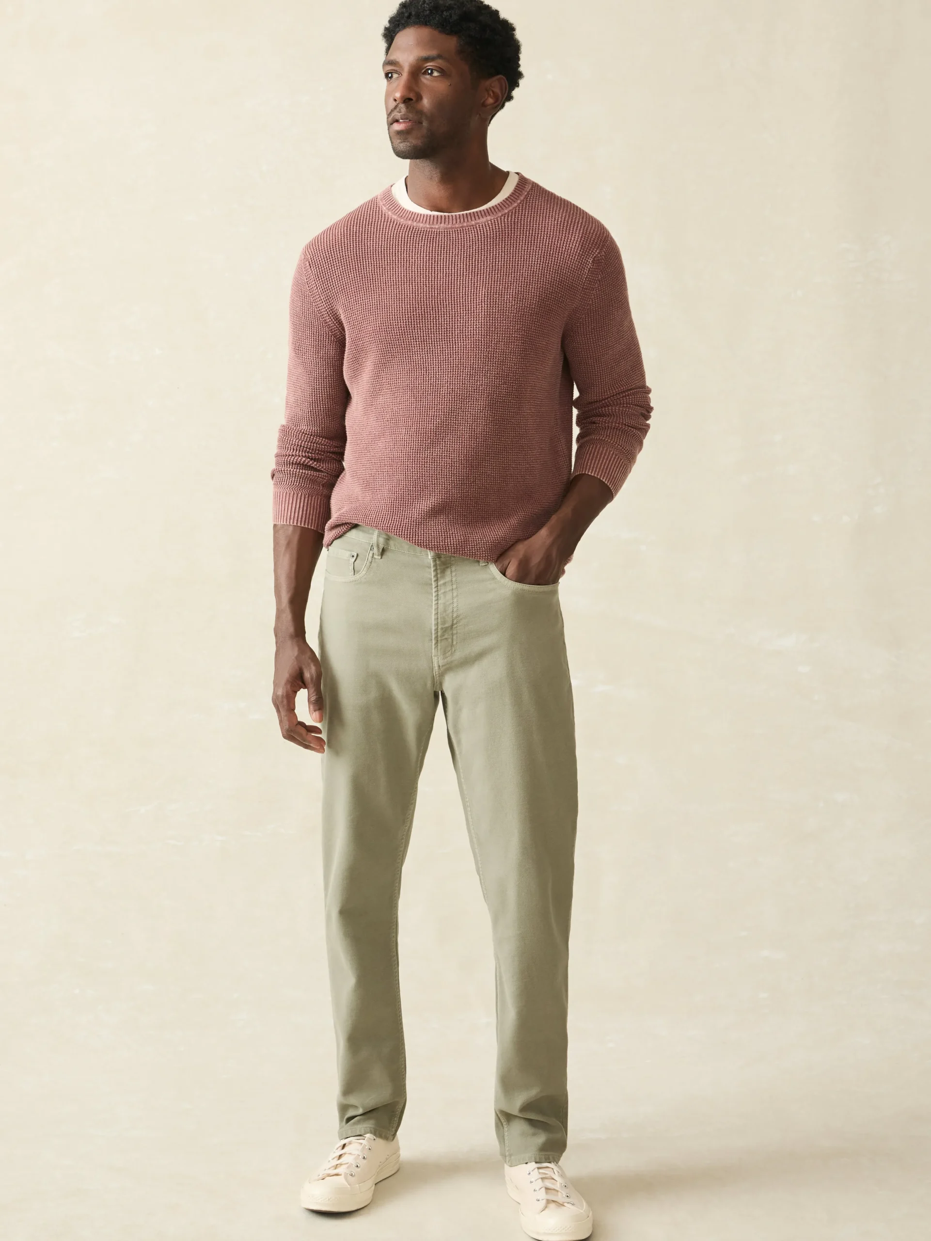 Faherty Brand Stretch Terry 5-Pocket Athletic Fit Pant -^ Pants