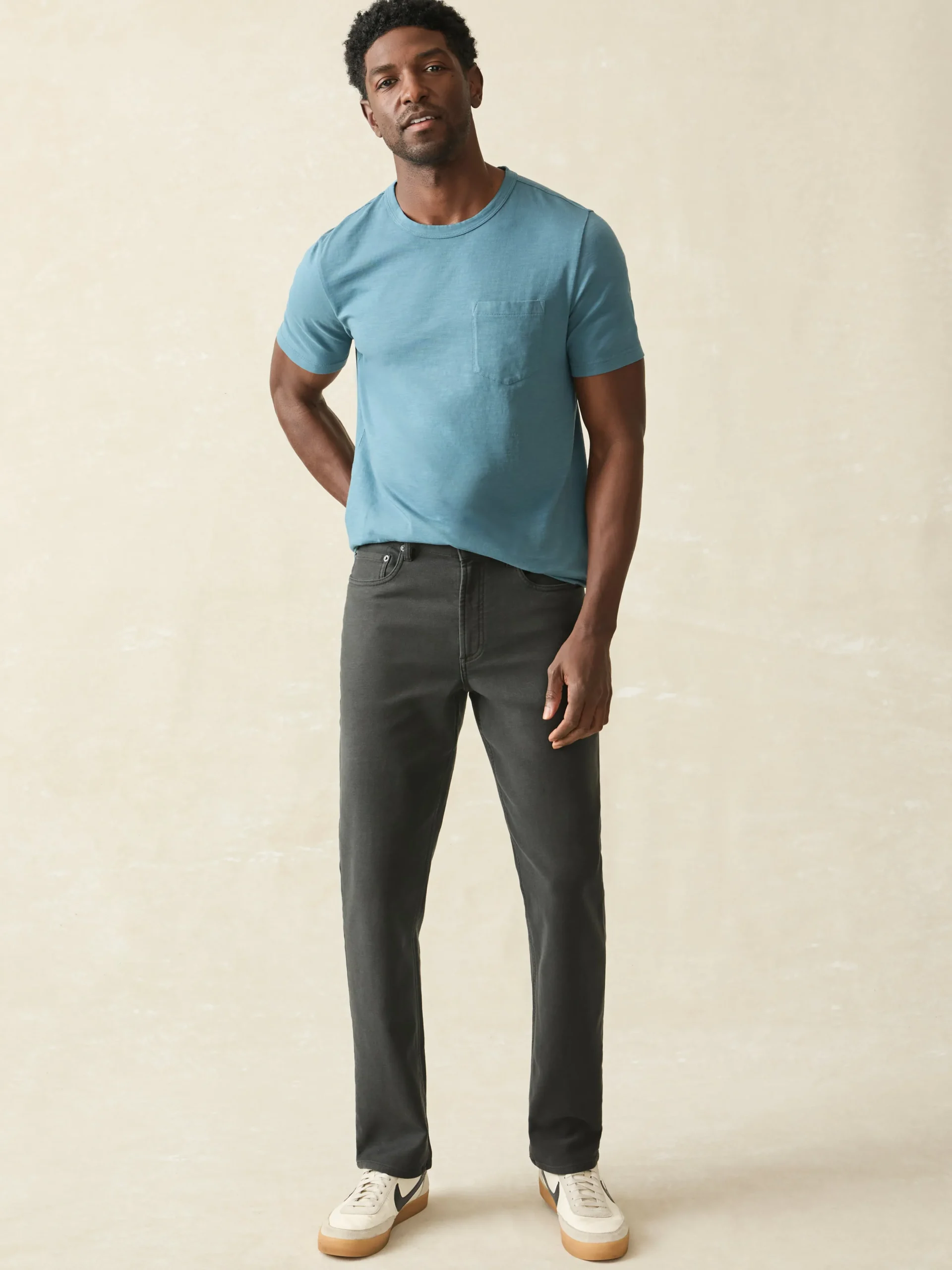 Faherty Brand Stretch Terry 5-Pocket Athletic Fit Pant -^ Pants