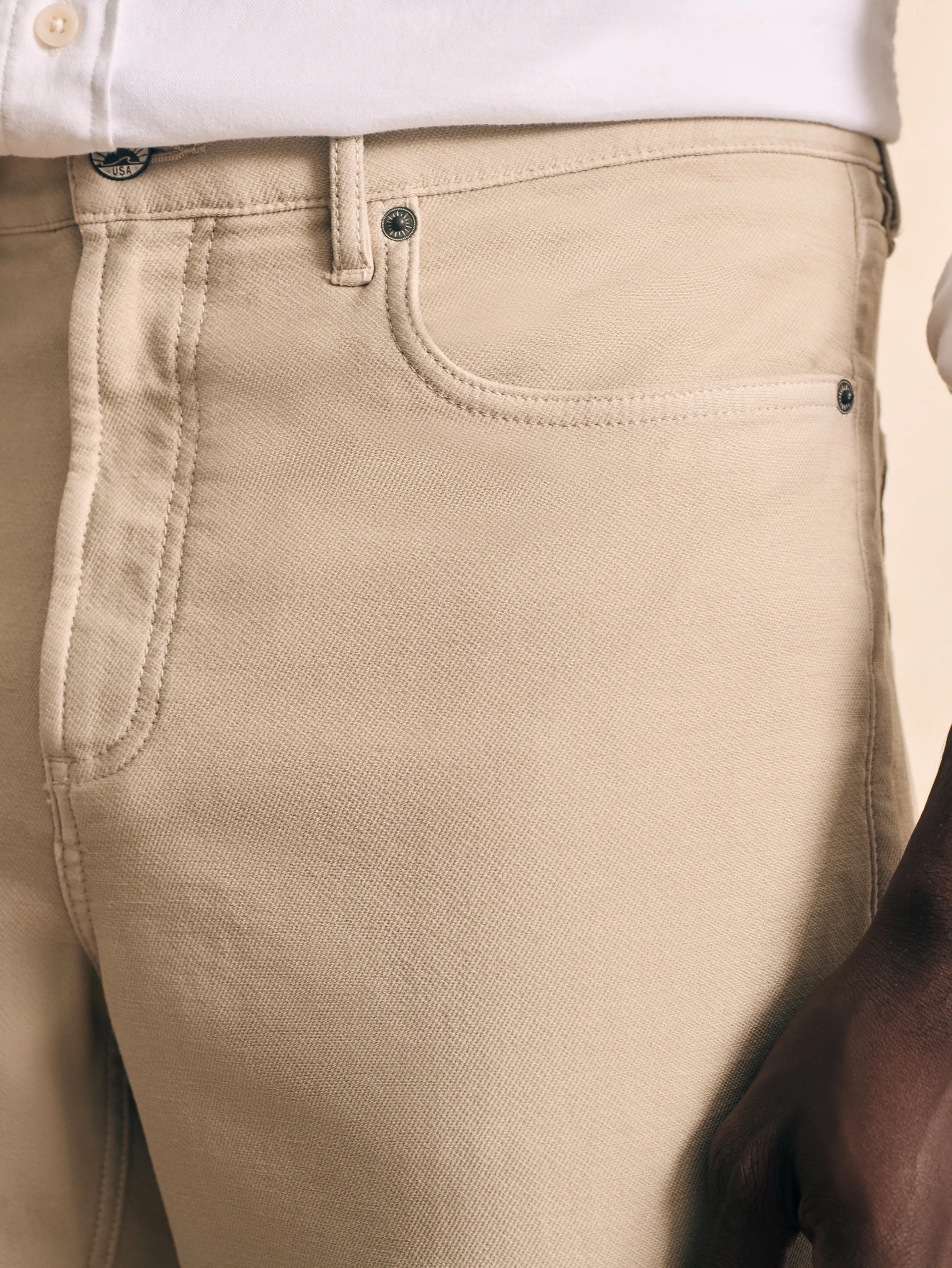 Faherty Brand Stretch Terry 5-Pocket Athletic Fit Pant -^ Pants