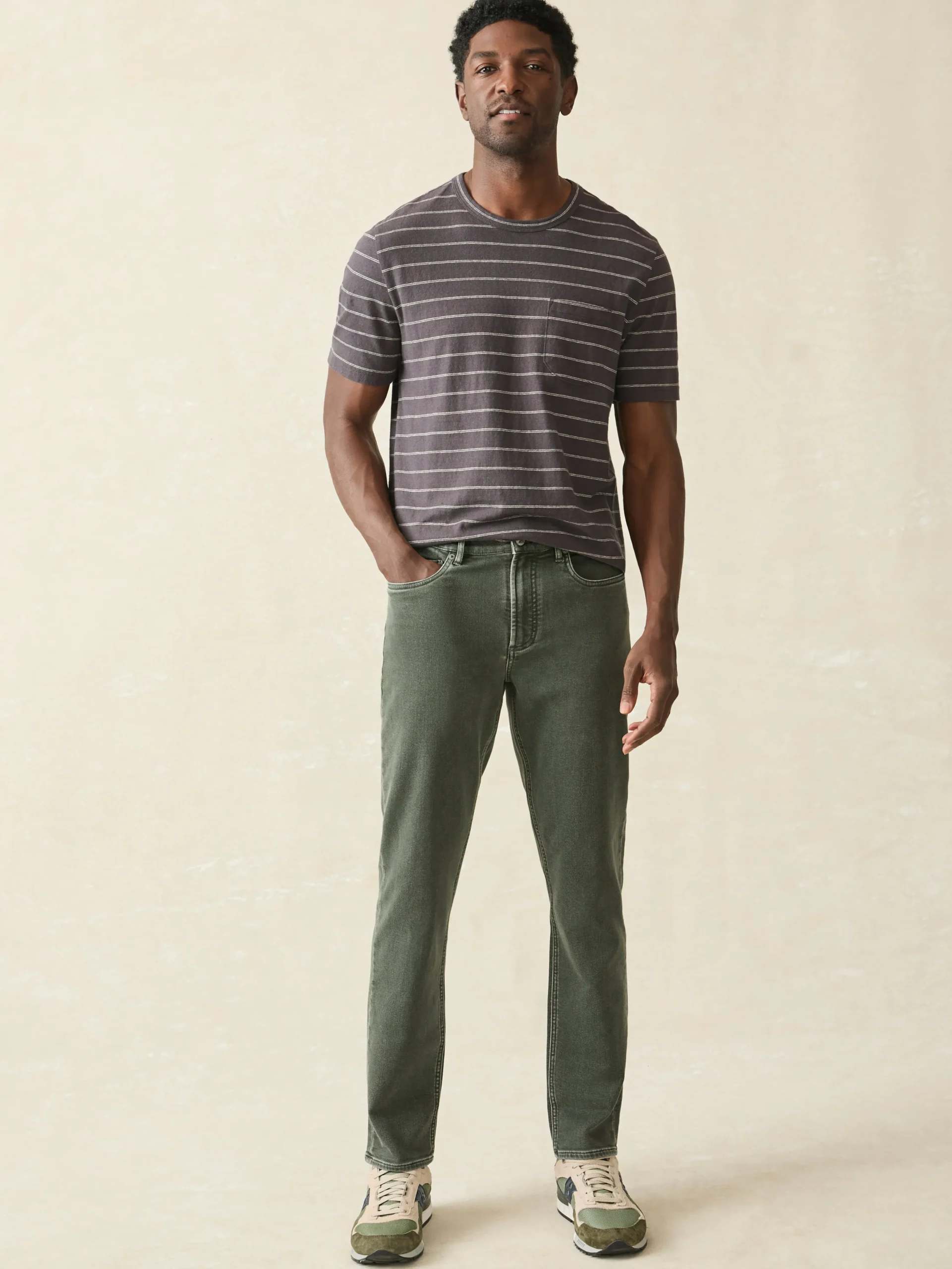 Faherty Brand Stretch Terry 5-Pocket Athletic Fit Pant -^ Pants
