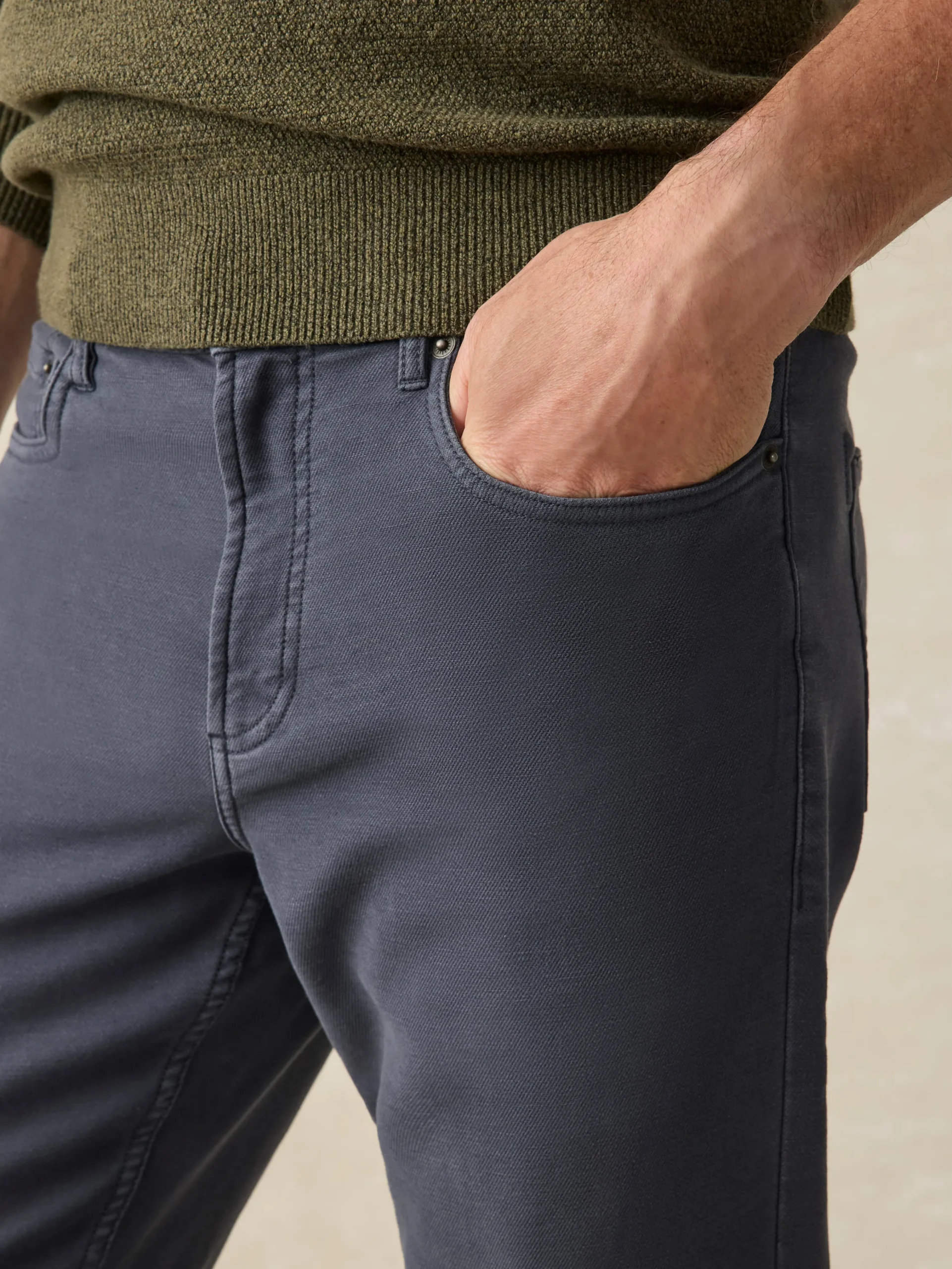 Faherty Brand Stretch Terry 5-Pocket Pant -^ Pants
