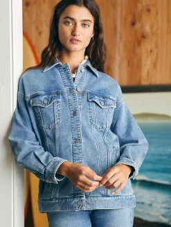 Faherty Brand Stretch Terry Trucker Jacket -^Women Blazers & Outerwear