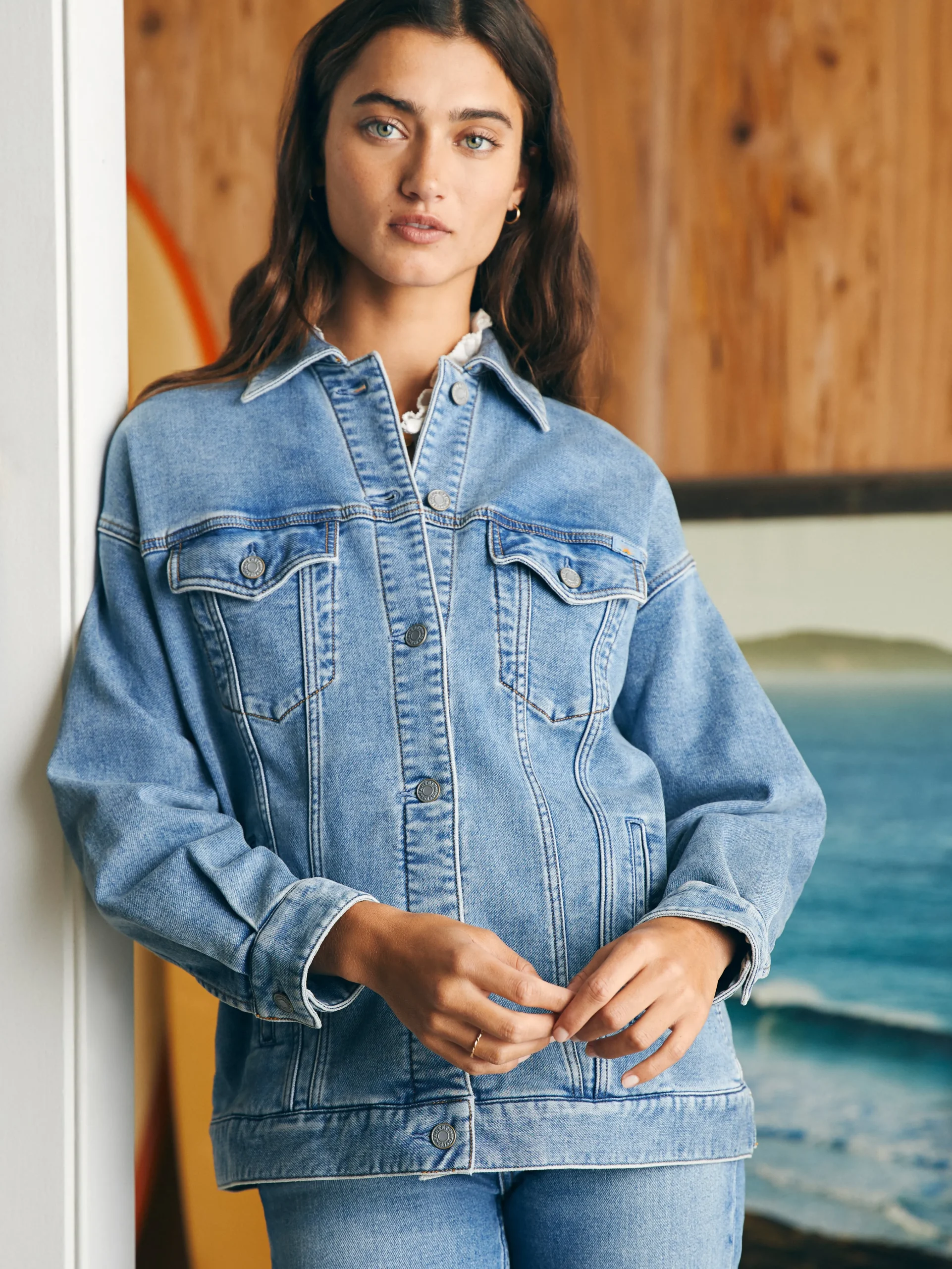 Faherty Brand Stretch Terry Trucker Jacket -^Women Blazers & Outerwear