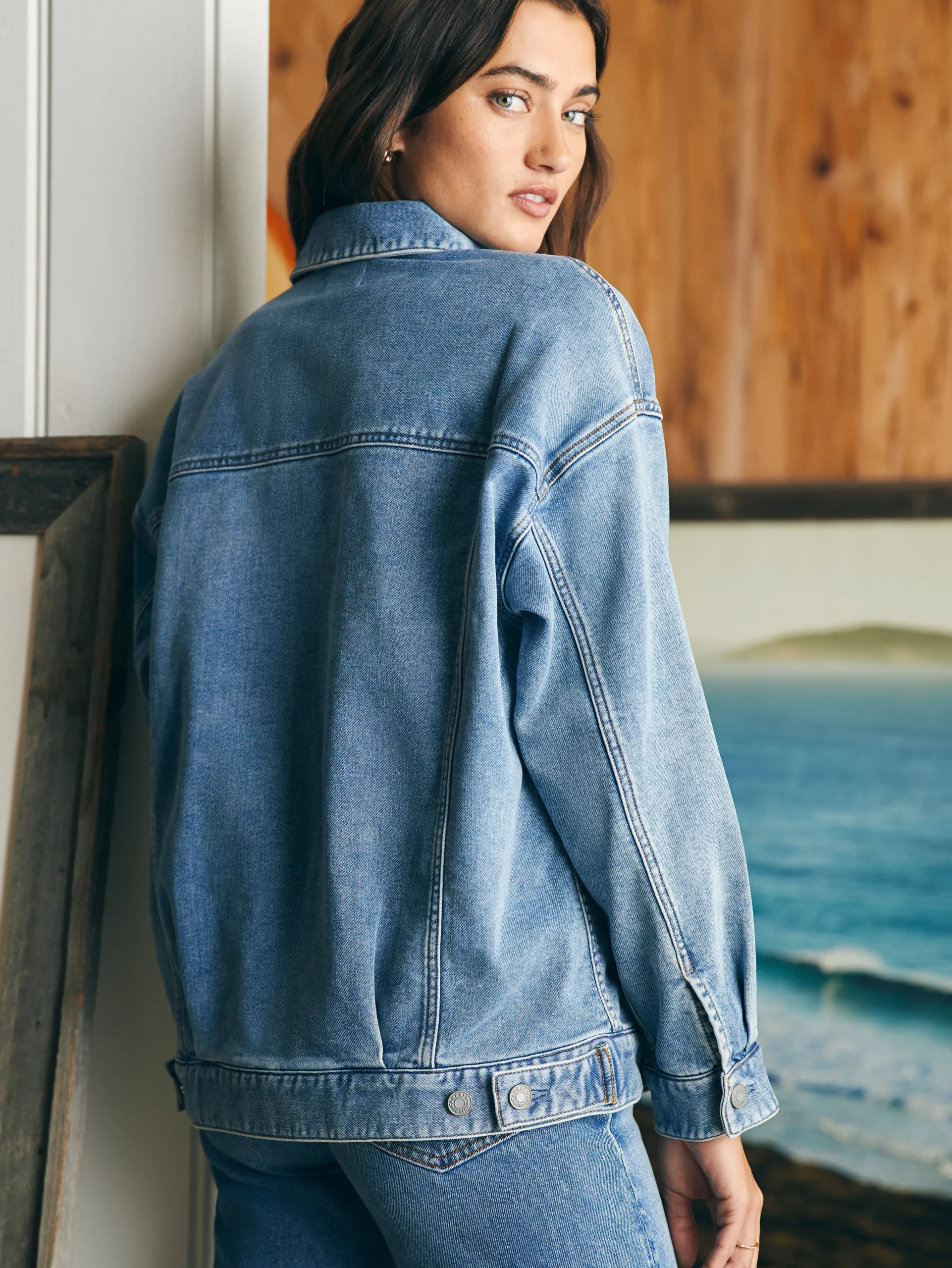Faherty Brand Stretch Terry Trucker Jacket -^Women Blazers & Outerwear