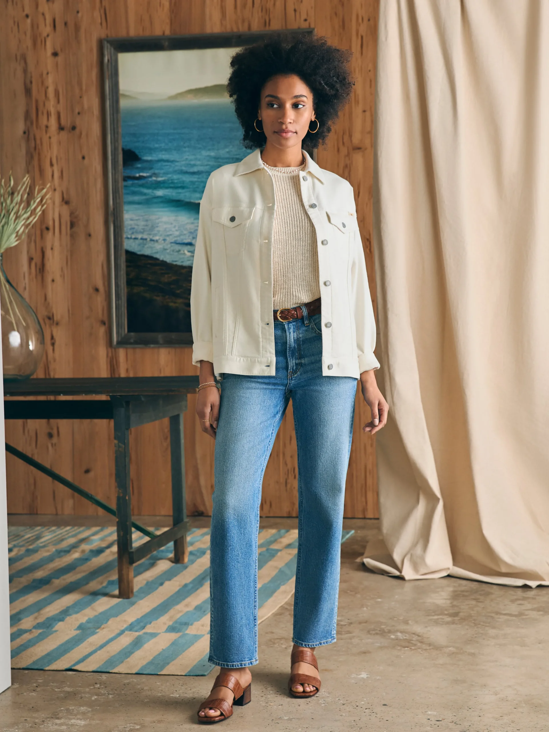 Faherty Brand Stretch Terry Trucker Jacket -^Women Blazers & Outerwear