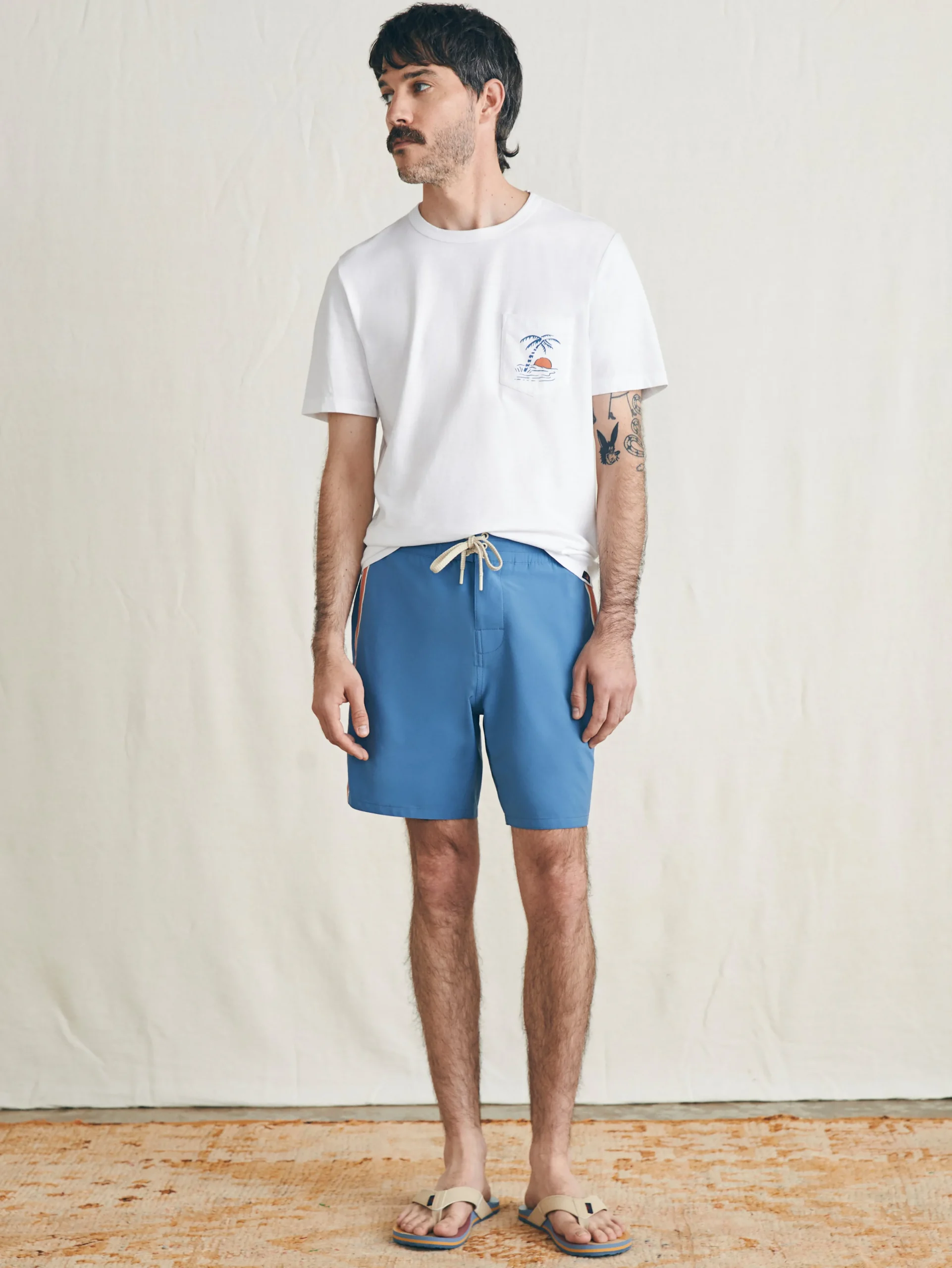 Faherty Brand Sunwashed Boardshort -^ Swim