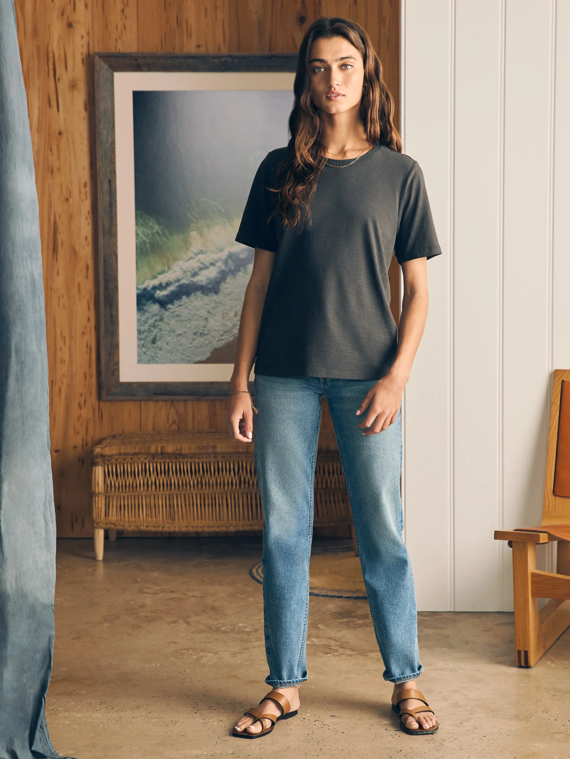 Faherty Brand Sunwashed Crew Tee -^Women T-Shirts