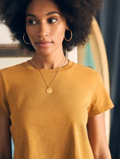 Faherty Brand Sunwashed Cropped Crew Tee -^Women T-Shirts