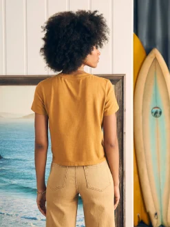 Faherty Brand Sunwashed Cropped Crew Tee -^Women T-Shirts