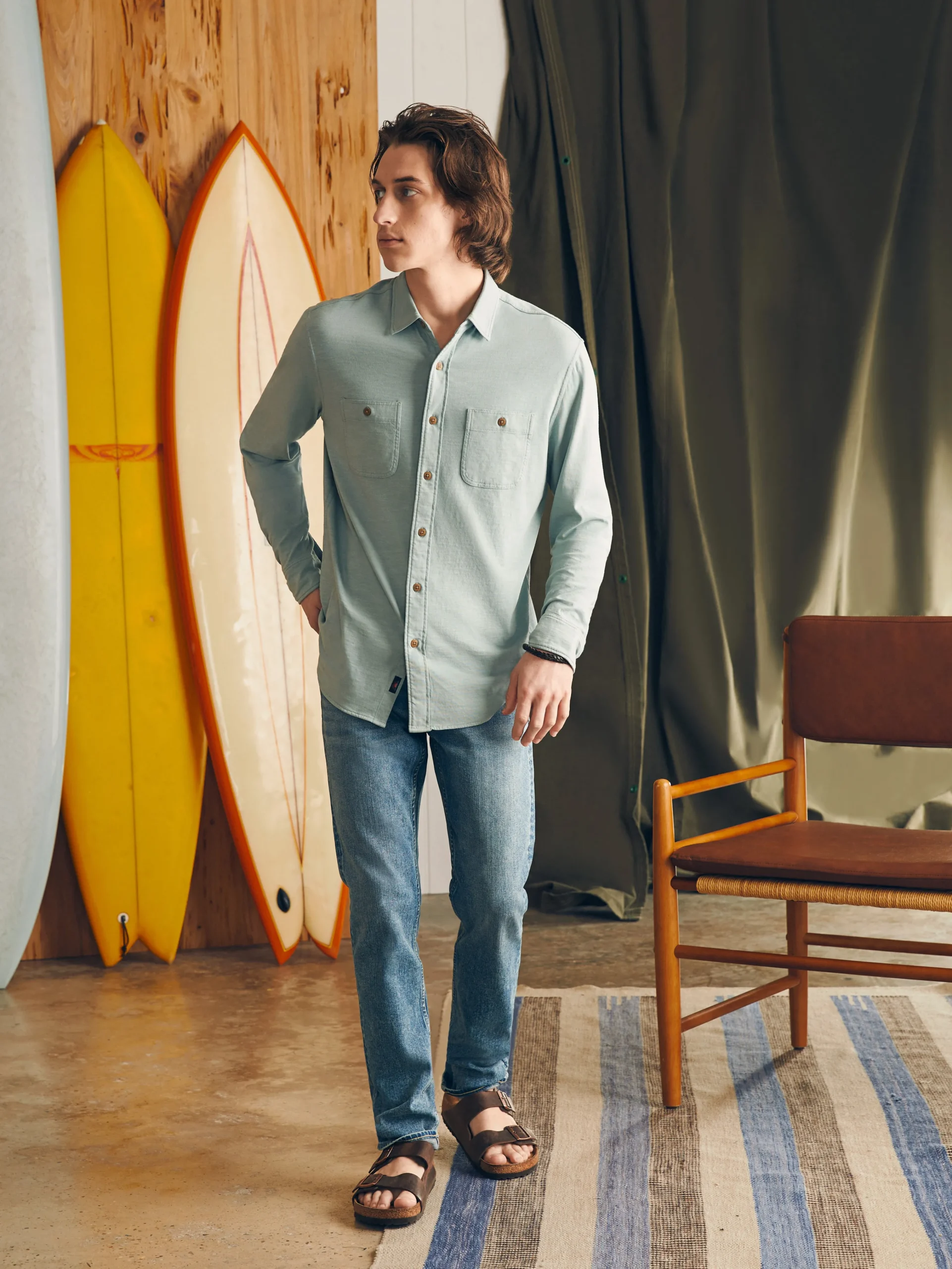 Faherty Brand Sunwashed Knit Shirt -^ Shirts