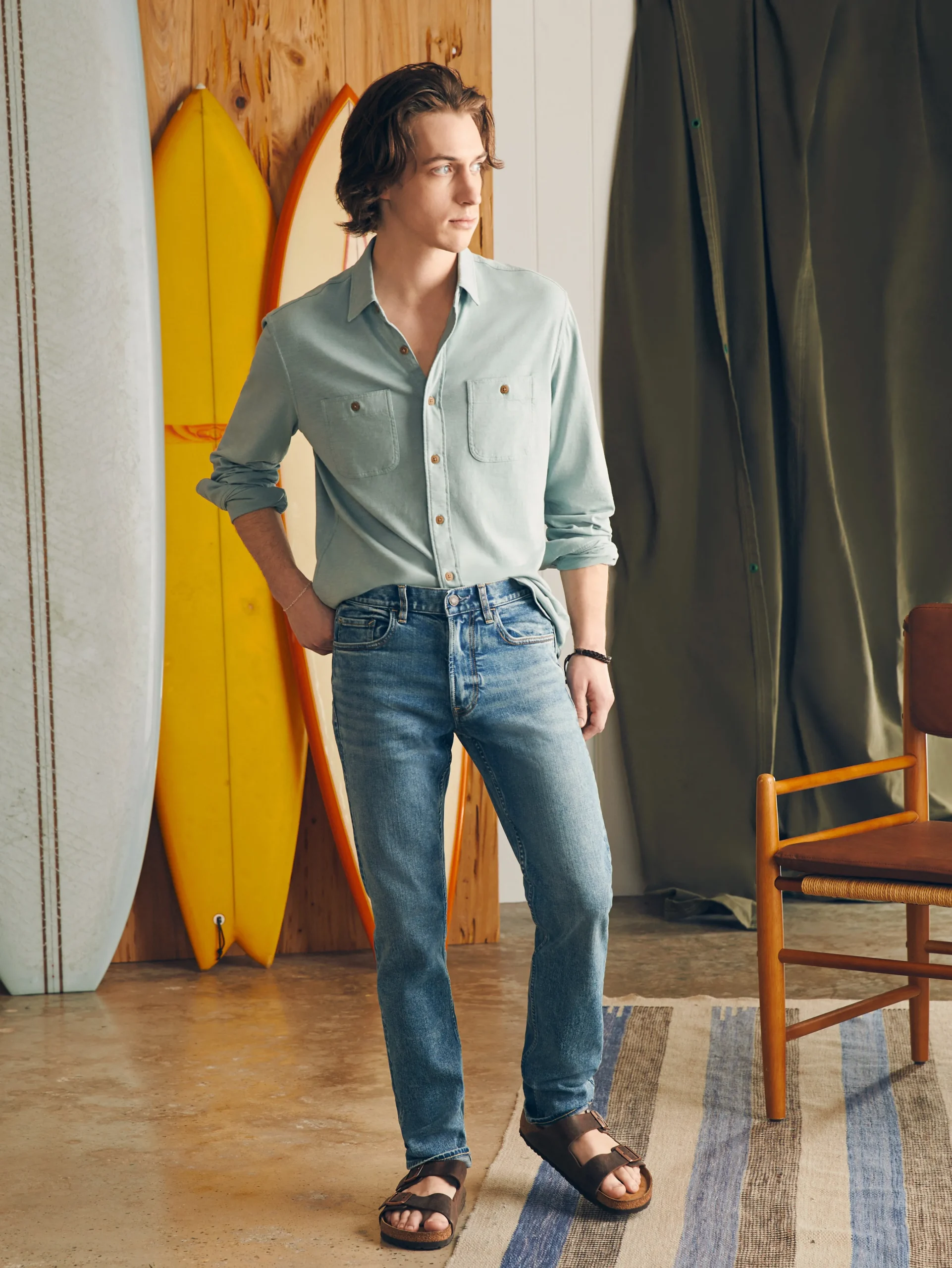 Faherty Brand Sunwashed Knit Shirt -^ Shirts