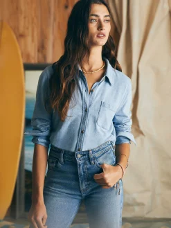 Faherty Brand Sunwashed Knit Shirt -^Women Shirts & Tops