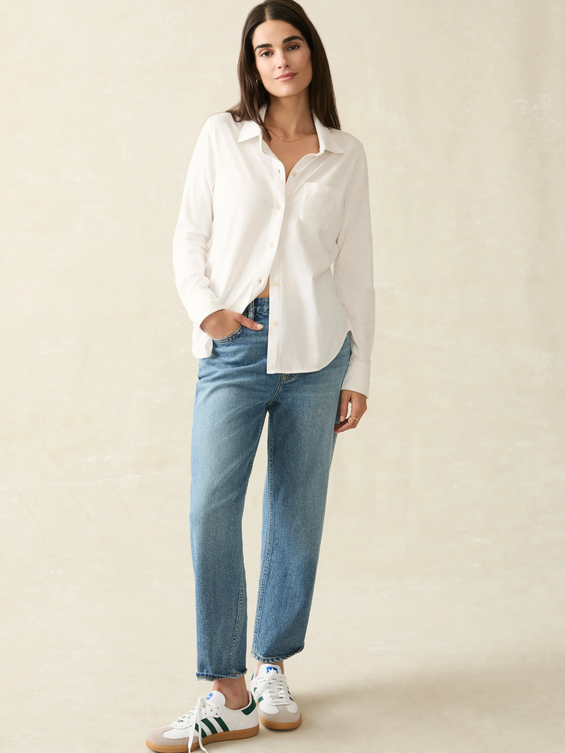 Faherty Brand Sunwashed Knit Shirt -^Women Shirts & Tops