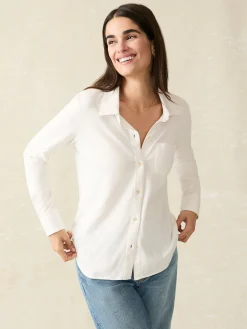 Faherty Brand Sunwashed Knit Shirt -^Women Shirts & Tops