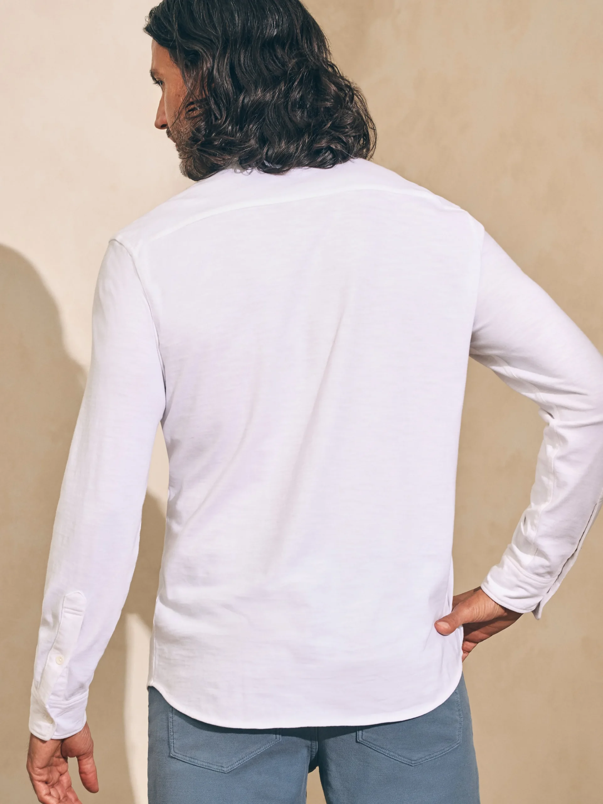 Faherty Brand Sunwashed Knit Shirt (Single Pocket) -^ Shirts