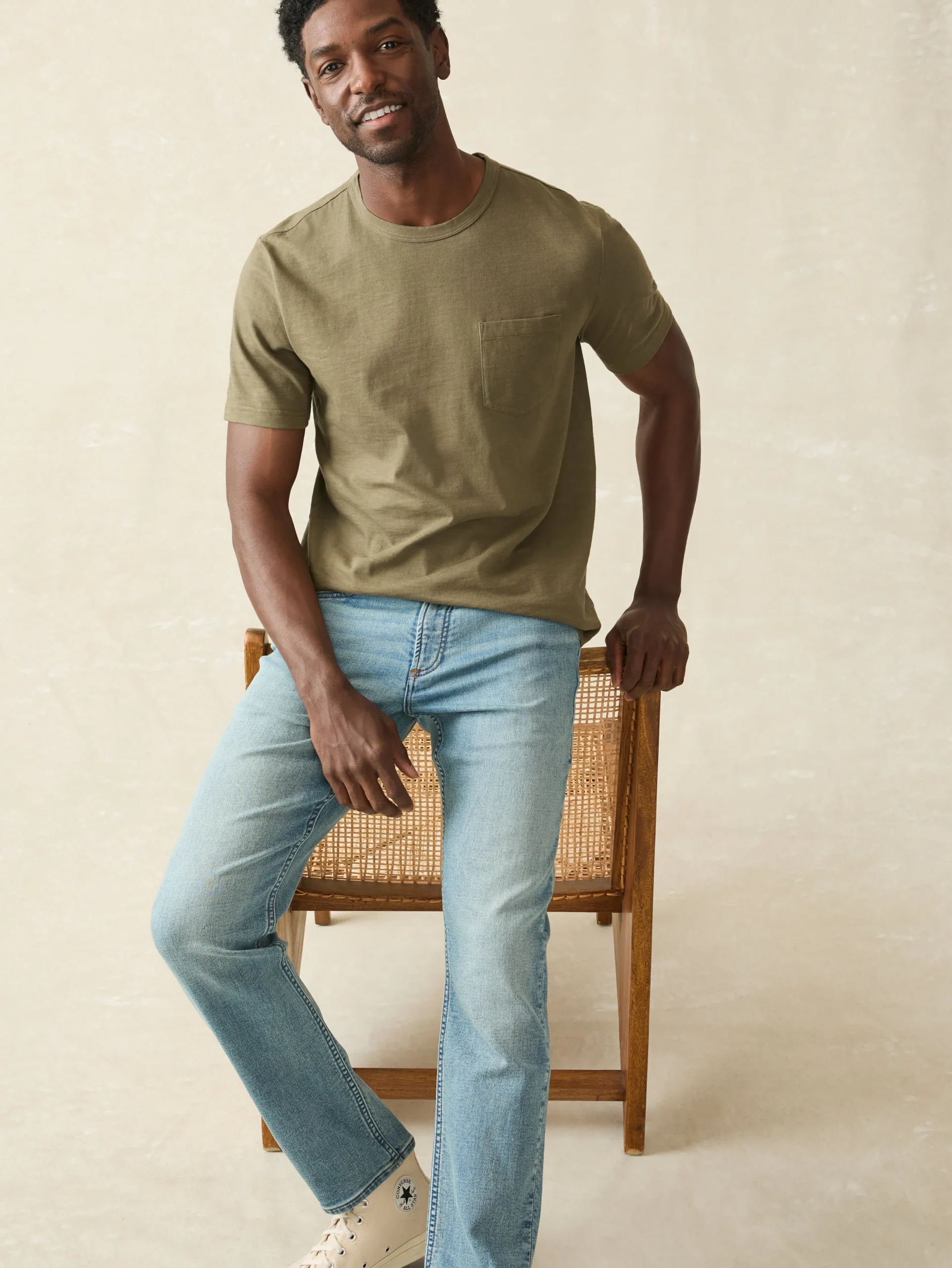 Faherty Brand Sunwashed Pocket Tee -^ T-Shirts & Henleys