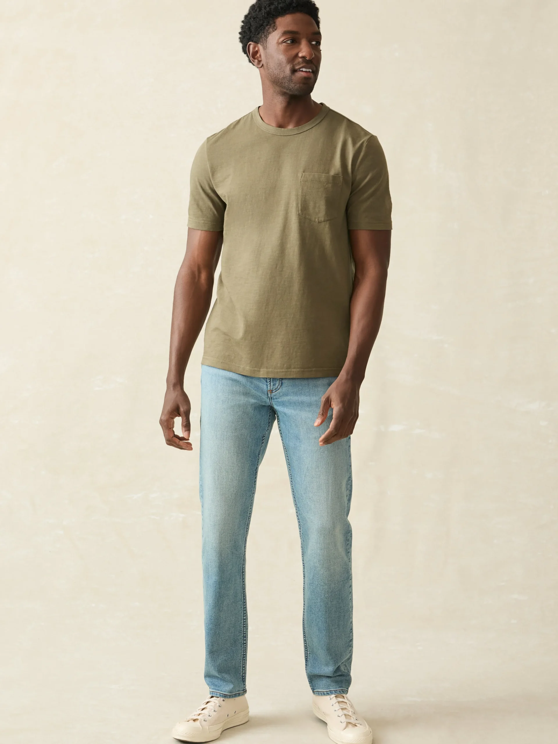 Faherty Brand Sunwashed Pocket Tee -^ T-Shirts & Henleys
