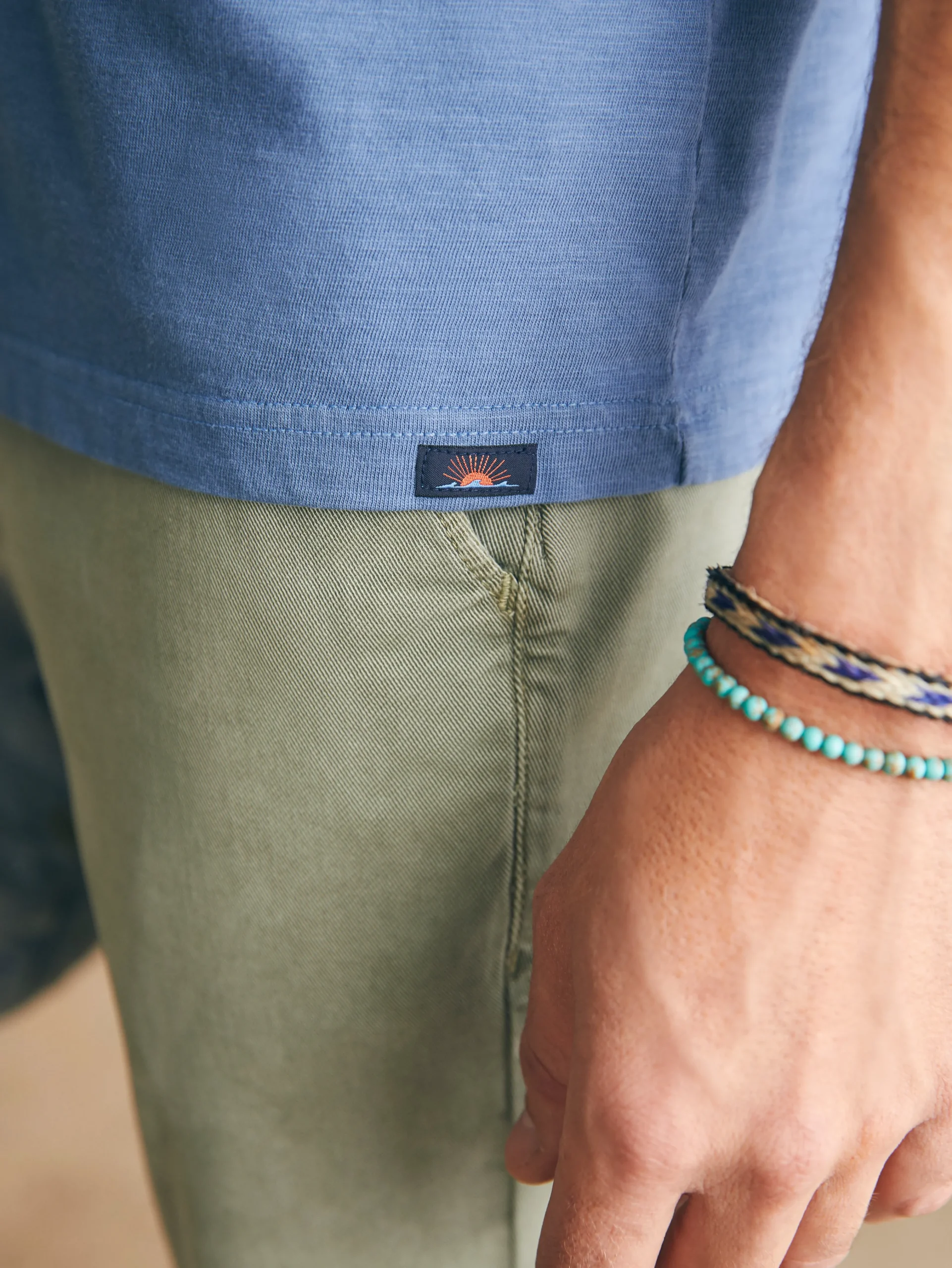 Faherty Brand Sunwashed Pocket Tee (Tall) -^ T-Shirts & Henleys