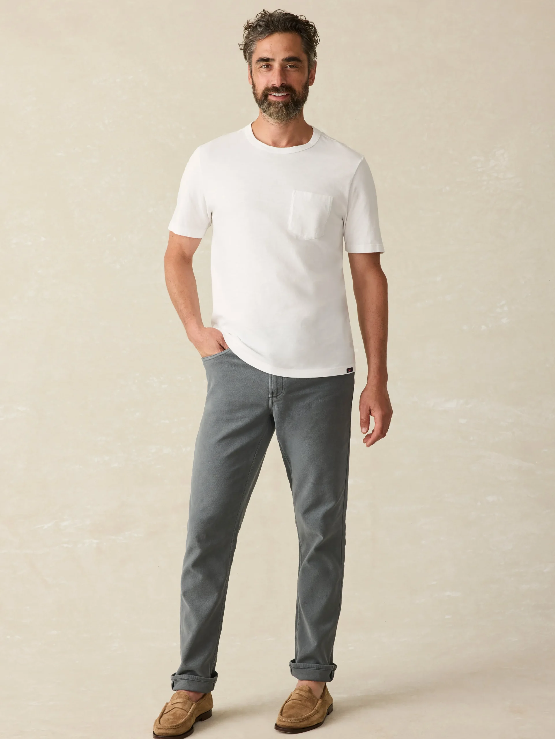 Faherty Brand Sunwashed Pocket Tee (Tall) -^ T-Shirts & Henleys