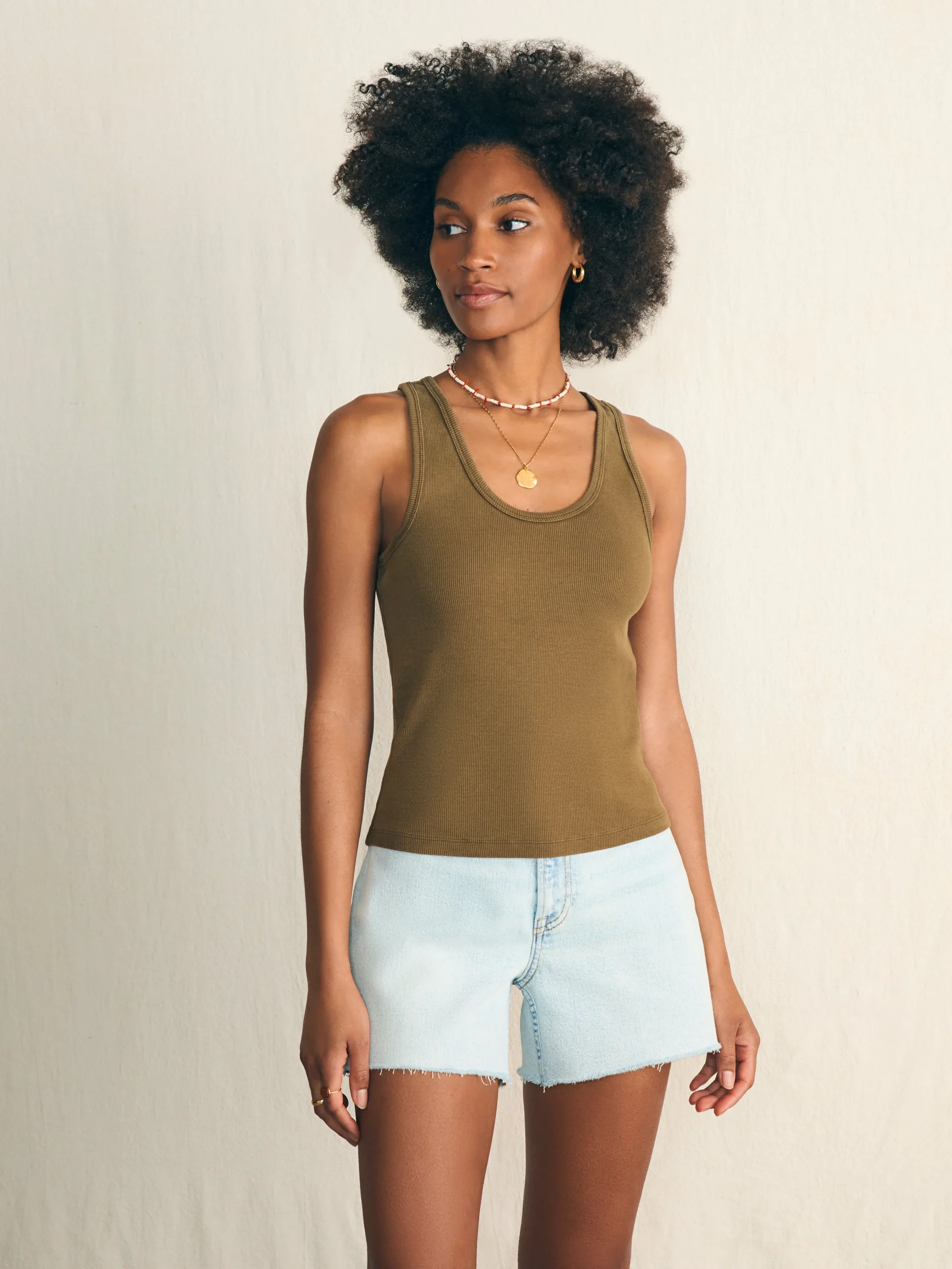 Faherty Brand Sunwashed Rib Tank -^Women T-Shirts