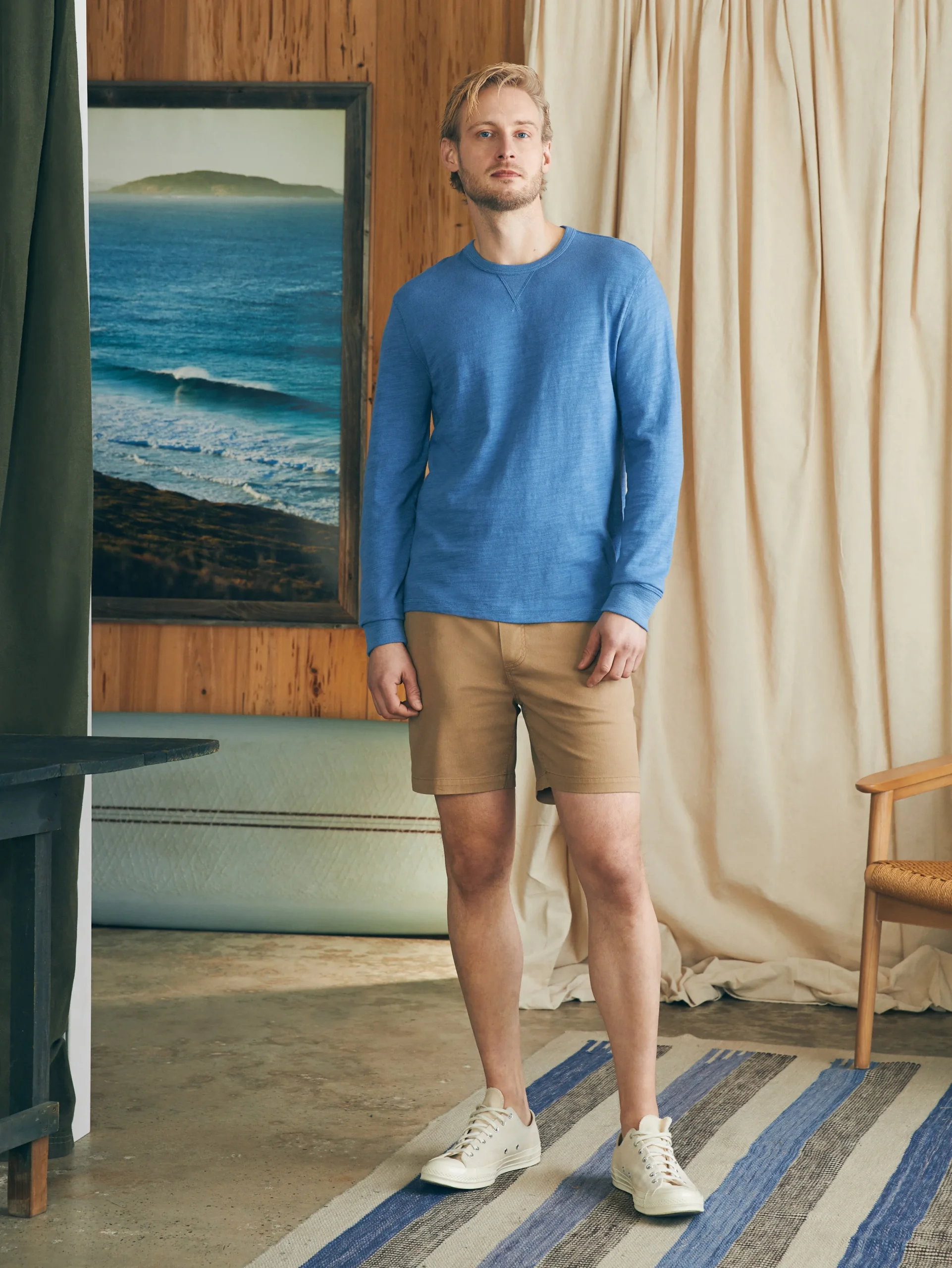 Faherty Brand Sunwashed Slub Crew -^ T-Shirts & Henleys|Lounge