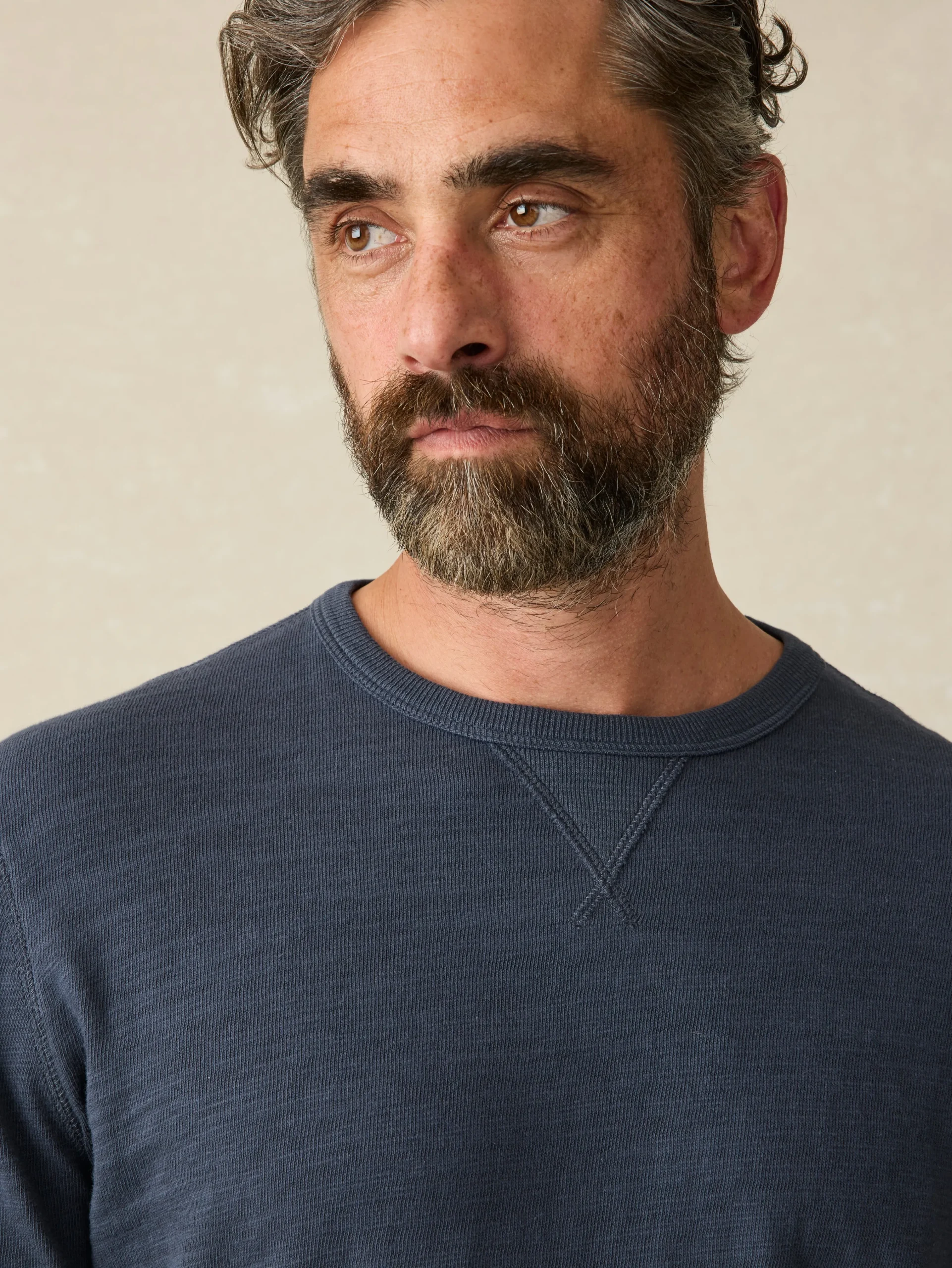Faherty Brand Sunwashed Slub Crew (Tall) -^ Hoodies & Sweatshirts|Lounge