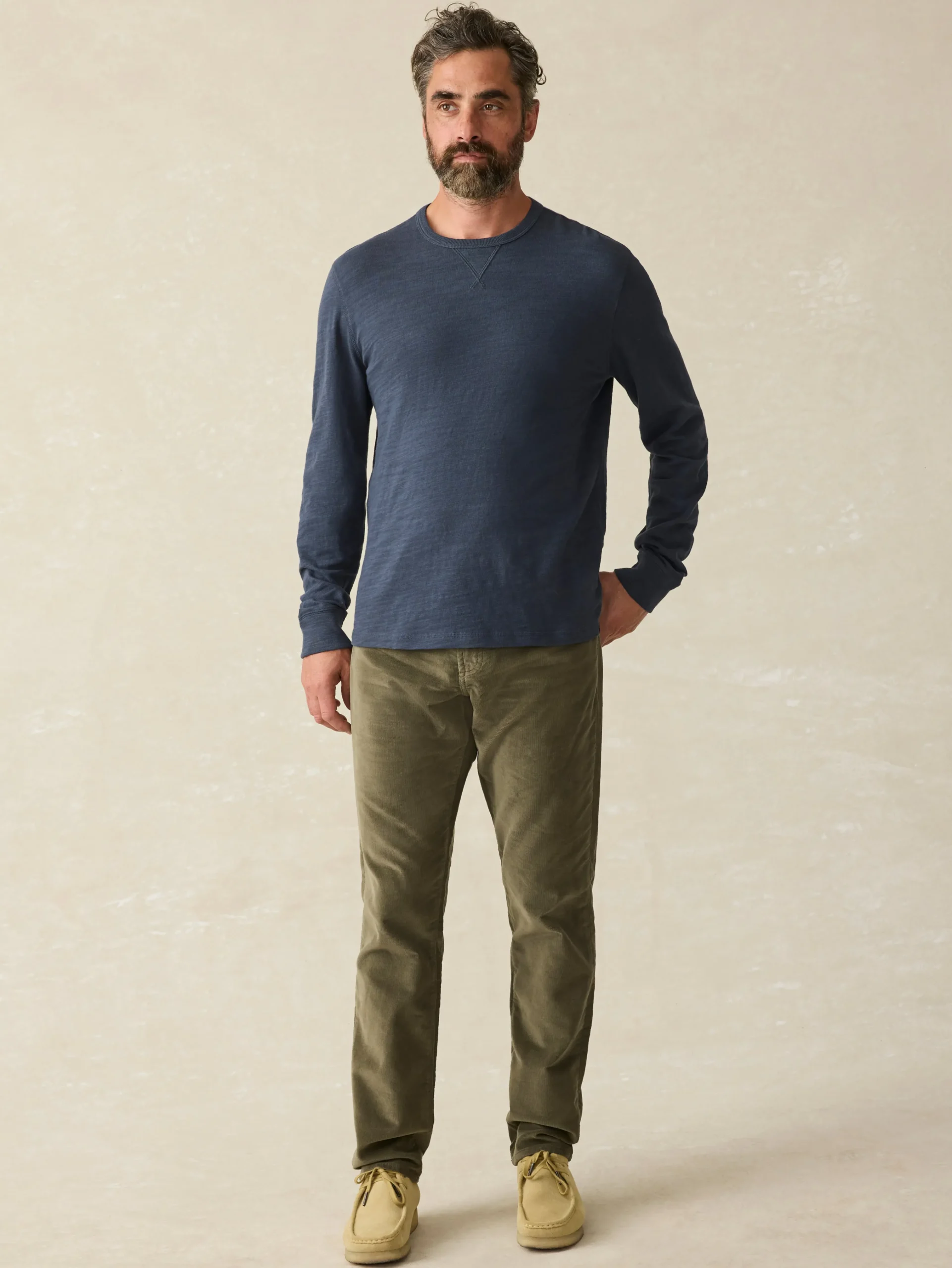 Faherty Brand Sunwashed Slub Crew (Tall) -^ Hoodies & Sweatshirts|Lounge