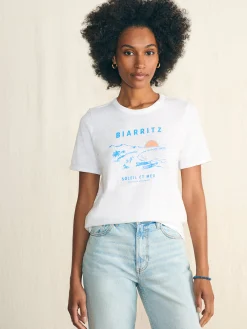 Faherty Brand Sunwashed Slub Graphic Tee -^Women T-Shirts