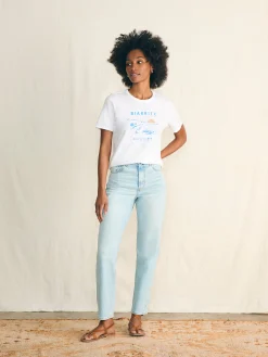 Faherty Brand Sunwashed Slub Graphic Tee -^Women T-Shirts