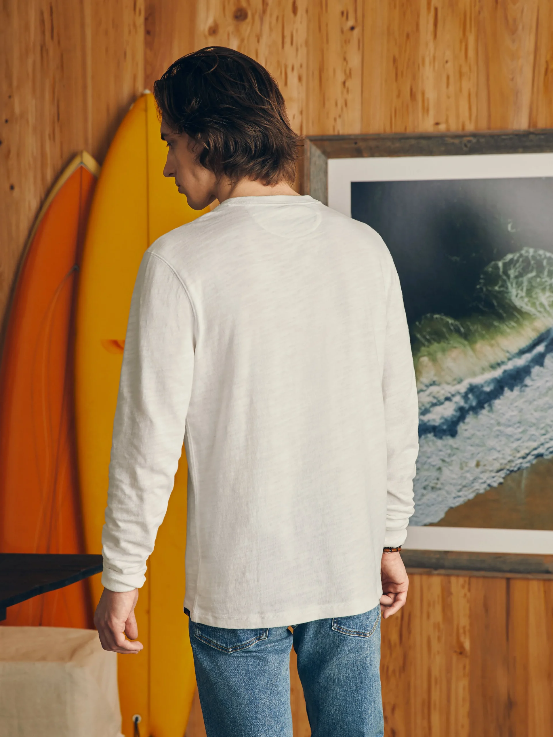 Faherty Brand Sunwashed Slub Henley -^ T-Shirts & Henleys