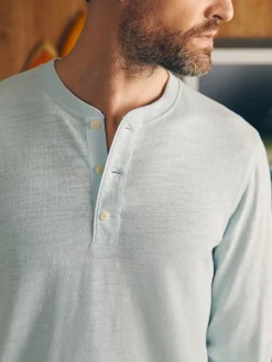 Faherty Brand Sunwashed Slub Henley (Tall) -^ T-Shirts & Henleys