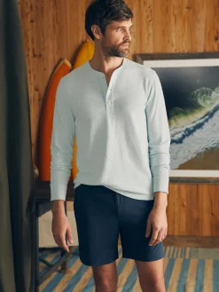 Faherty Brand Sunwashed Slub Henley (Tall) -^ T-Shirts & Henleys