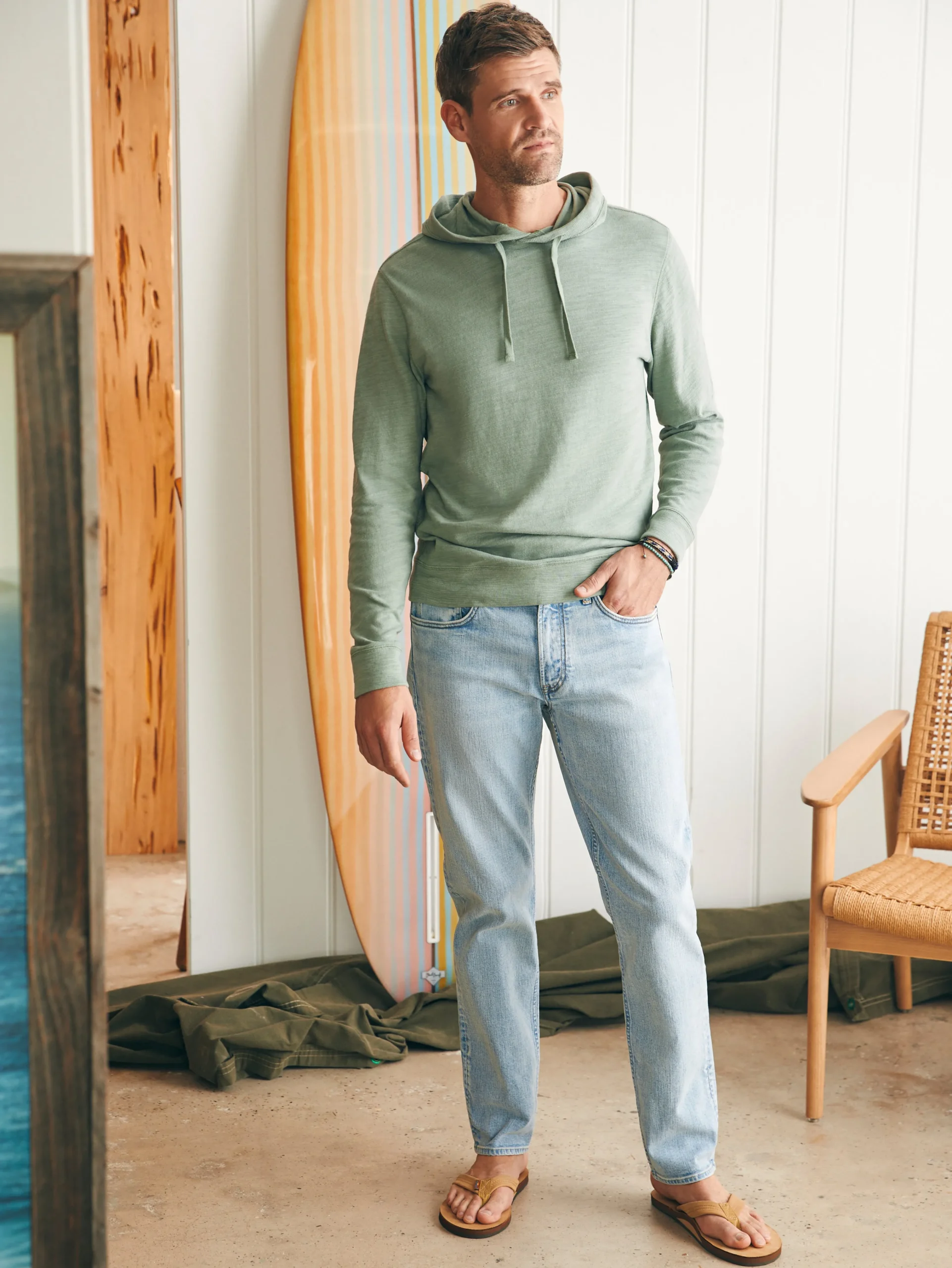 Faherty Brand Sunwashed Slub Hoodie -^ Hoodies & Sweatshirts|Lounge