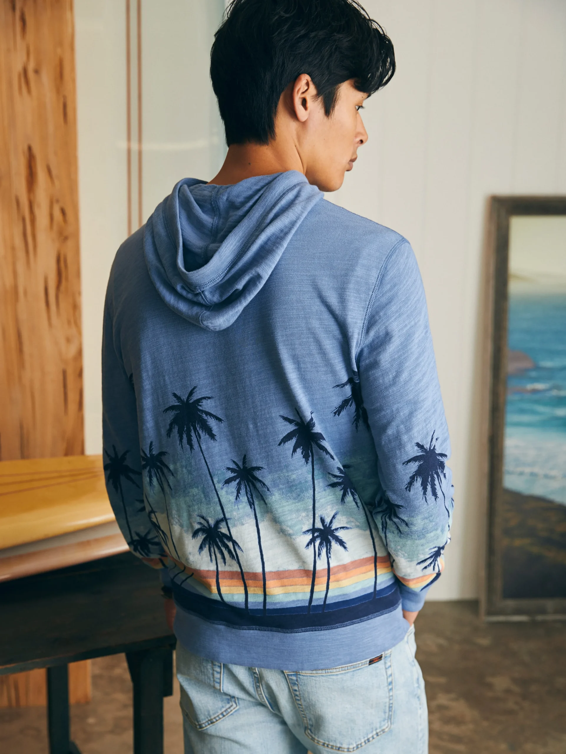 Faherty Brand Sunwashed Slub Hoodie -^ Hoodies & Sweatshirts