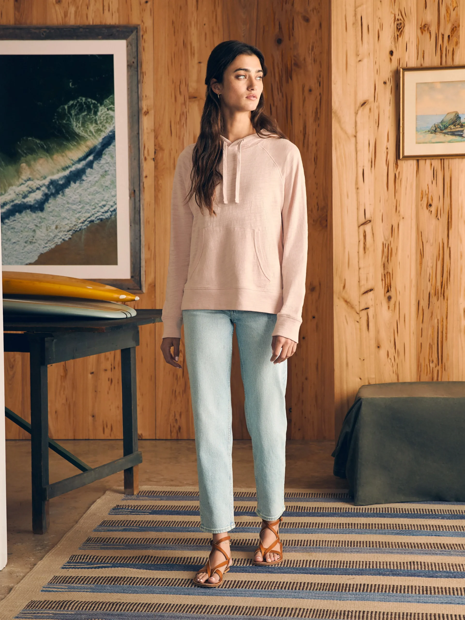 Faherty Brand Sunwashed Slub Hoodie -^Women Hoodies & Sweatshirts